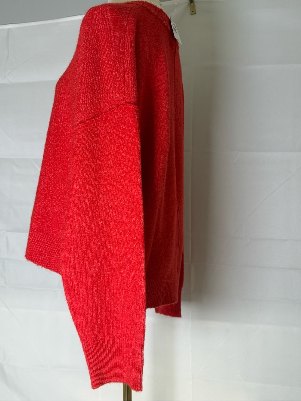 NWT American Eagle Coral Red Oversized Cozy Knit Sweater Size S - Picture 3 of 13